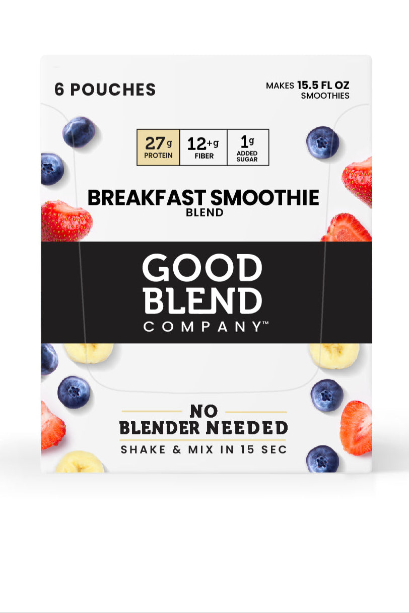 15.5oz Variety Pack | Multiple Packets: 3 Mixed Berry & 3 Strawberry Banana | Breakfast Protein Smoothie Blend | Meal Size | Makes 15.5 fl oz Smoothie